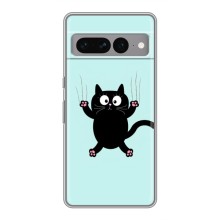 Чехол с принтом для Google Pixel 7 Pro (AlphaPrint) Модные коты (Падающий кот)