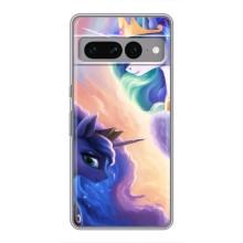 Чехол для Гугл Пиксель 7 Про - (Единорожки - Новинки) (AlphaPrint) (Единорожки)