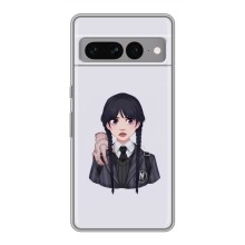 Чехлы Венсдей на Google Pixel 7 Pro Уэнсдей (AlphaPrint) (Уэнздей и Вещь)