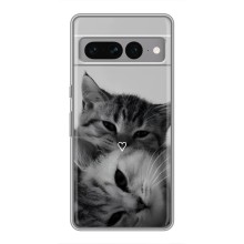 Чехол с рисунком кот на Google Pixel 7 Pro (Пара котов)