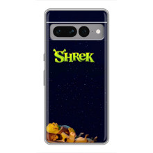 Чехол с мультфильмом Шрек на Google Pixel 7 Pro – Шрек лого