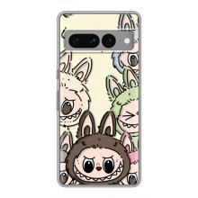 Чехол с Лабубу на Google Pixel 7 Pro (Коллаж Лабубу)