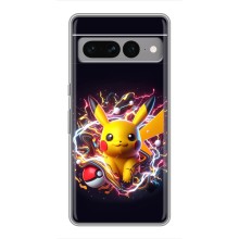Чехол с Пикачу на Google Pixel 7 Pro (Пикачу с мячом)
