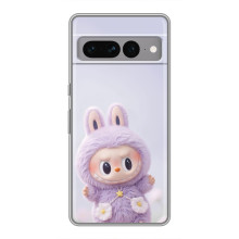 Чехол с принтом Лабубу для Google Pixel 7 Pro – Фиолетовый Лабубу