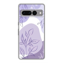 Силиконовый чехол с принтом в цветах на Google Pixel 7 Pro – Фиолетовый дизайн