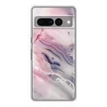 Мраморный чехол на Google Pixel 7 Pro (VPrint) (Пурпурный Мрамор)