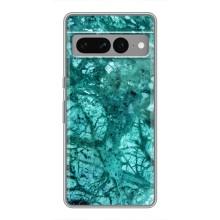 Мраморный чехол на Google Pixel 7 Pro (VPrint) (Зеленый мрамор)