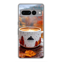 Чехол с уникальным дизайном «Осень с кофе» для Google Pixel 7 Pro – Кофе на природе
