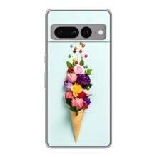 Чохли з тематикою "КВІТИ" на Google Pixel 7 Pro (Квітка-морозиво)