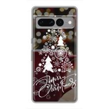 Рождественские Чехлы для Google Pixel 7 Pro (VPrint) (Елочка узорная)