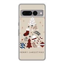 Рождественские Чехлы для Google Pixel 7 Pro (VPrint) (Merry Christmas)