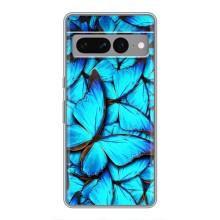Силиконовый бампер с картинкой животных для Google Pixel 7 Pro (Крылья бабочек)