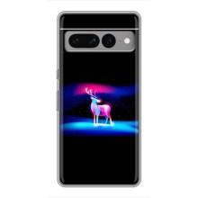 Силиконовый бампер с картинкой животных для Google Pixel 7 Pro (Яркий олень)