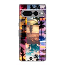 Силиконовый чехол с КАРТИНКАМИ лето для Google Pixel 7 Pro (AlphaPrint) (Летний отпуск)