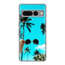 Силиконовый чехол с КАРТИНКАМИ лето для Google Pixel 7 Pro (AlphaPrint) (Взгляд лето)