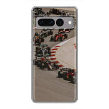 Чехол с прнтом Формула 1 на Google Pixel 7 Pro – Боліди на трасі