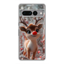 Яркий чехол для Google Pixel 7 Pro с Зимними Оленятами