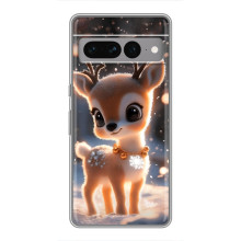 Яркий чехол для Google Pixel 7 Pro с Зимними Оленятами – Оленёнок