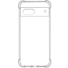 TPU чохол GETMAN Ease logo посилені кути Full Camera для Google Pixel 7 – Прозорий