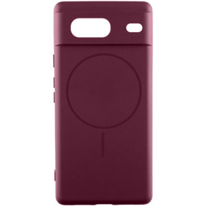Чехол Silicone Cover Lakshmi Full Camera (AA) with Magnetic Fit для Google Pixel 7 – Бордовый