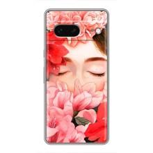 Чехлы (ART) Цветы на Google Pixel 7 (VPrint) (Глаза в цветах)