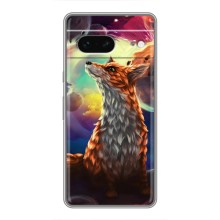 Чехлы с картинкой Лисички для Google Pixel 7 (VPrint) (Лисица в космосе)
