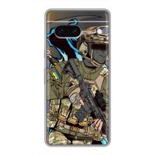 Чехлы с картинкой ЗСУ для Google Pixel 7 (AlphaPrint) (Воин ВСУ)