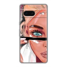 Чехол с печатью для Google Pixel 7 - (Мода) (AlphaPrint) (Макияж)
