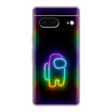 Чехол Амонг Ас для Google Pixel 7 (AlphaPrint) (Яркий скин)
