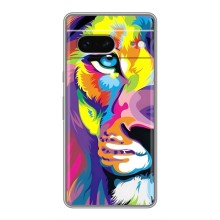 Чехол со Львом для Google Pixel 7 (VPrint) (Яркий Лев)