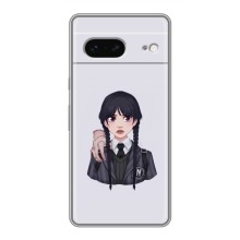 Чехлы Венсдей на Google Pixel 7 Уэнсдей (AlphaPrint) (Уэнздей и Вещь)