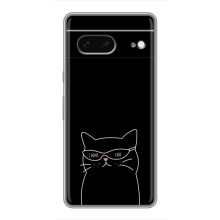 Чехол с рисунком кот на Google Pixel 7 (Равнодушный кот)