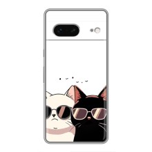 Чехол с рисунком кот на Google Pixel 7 (Коты в очках)