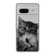 Чехол с рисунком кот на Google Pixel 7 (Пара котов)