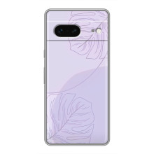 Чехол цветочный дизайн для Google Pixel 7 – Монстера фиолетовая