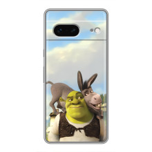 Чохол з мультфільмом Шрек на Google Pixel 7 – Шрек і осел