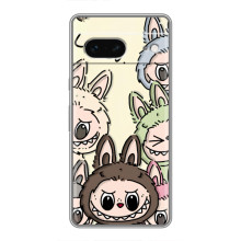 Чохол з Лабубу на Google Pixel 7 – Колаж Лабубу