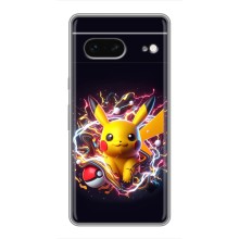 Чехол с Пикачу на Google Pixel 7 (Пикачу с мячом)
