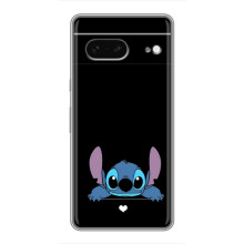 Чохол з принтом Стіч на Google Pixel 7 – Стіч на чорному