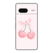 Чехол с розовым рисунком для Google Pixel 7 (Розовые вишни)