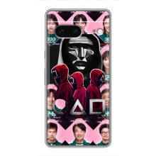 Чехол Гра в кальмара для Google Pixel 7 – Персонажи игры кальмара