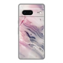 Мраморный чехол на Google Pixel 7 (VPrint) (Пурпурный Мрамор)