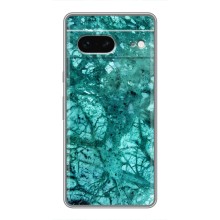 Мраморный чехол на Google Pixel 7 (VPrint) (Зеленый мрамор)