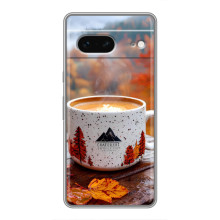Чехол с уникальным дизайном «Осень с кофе» для Google Pixel 7 – Кофе на природе