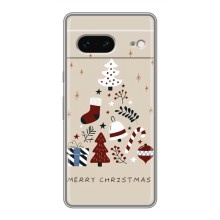 Рождественские Чехлы для Google Pixel 7 (VPrint) (Merry Christmas)