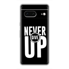 Силиконовый Чехол на Google Pixel 7 с картинкой Nike (Never Give UP)