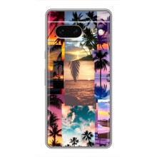 Силиконовый чехол с КАРТИНКАМИ лето для Google Pixel 7 (AlphaPrint) (Летний отпуск)