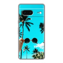 Силиконовый чехол с КАРТИНКАМИ лето для Google Pixel 7 (AlphaPrint) (Взгляд лето)