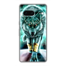 Защитные чехлы для Гугл Пиксель 7 (AlphaPrint) (ХИТ продаж) ВОЛК (Яркий волк)