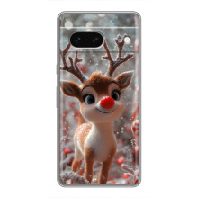 Яркий чехол для Google Pixel 7 с Зимними Оленятами